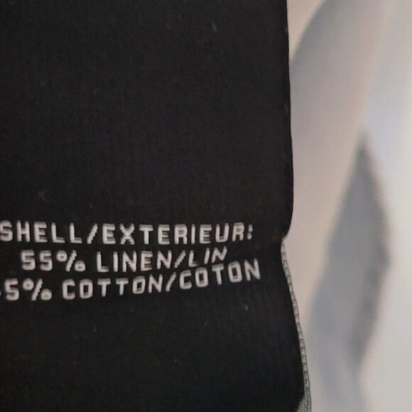 7 For All Mankind Linen Cotton Blend Smocked Puff Sleeve Blue NWT Medium - Picture 5 of 6